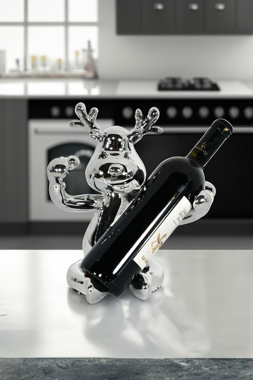 Deer Table Top Single Bottle Wine Holder Room Scene