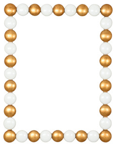 Nailhead White and Gold Picture Frame