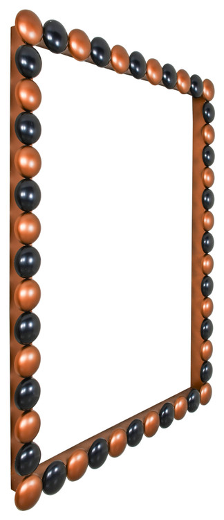 Nailhead Copper and Black Picture Frame Close Up Image