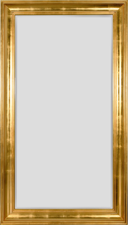 Contoured Wall Leaner Mirror with Gold Leaf Finish