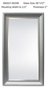 Sterling Wall Leaner Mirror Silver with Champagne Wash and Silver Metal Accent 48"W x 84"H