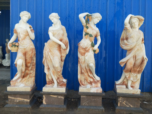 Set of 4 Marble Lady Four Seasons 12024317