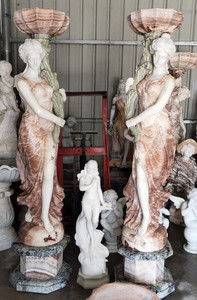 Pair Marble Ladies GE20639
