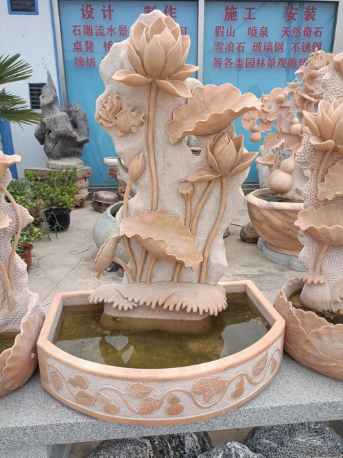 Sun Glow Marble Fountain