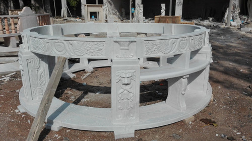 White Marble Gazebo Room Scene
