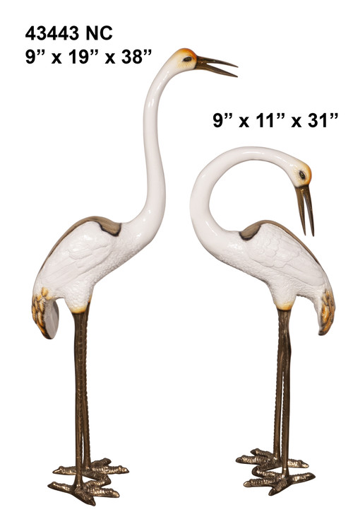 White Cranes 42 Inches Special Patina