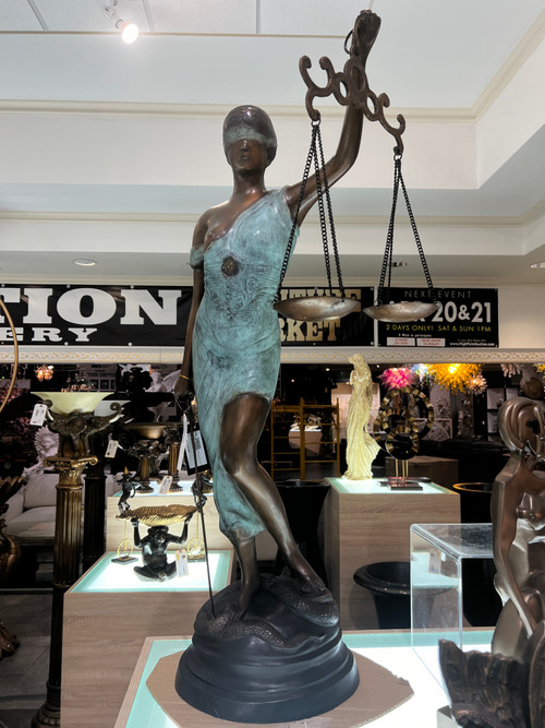 Blind Justice Bronze 48in Room Scene