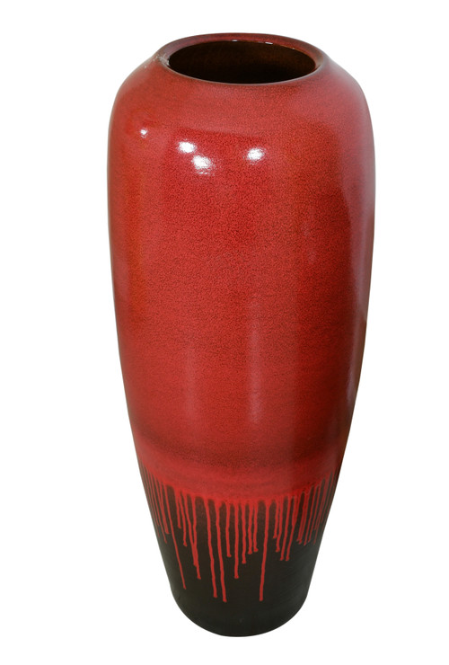 Adobe Red Large Vase Close Up Image
