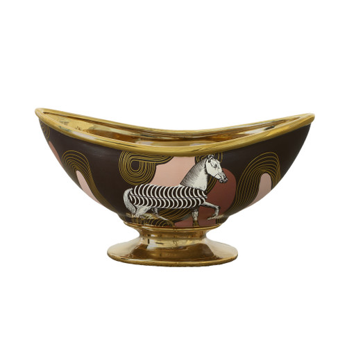 Zebrose Oval Bowl