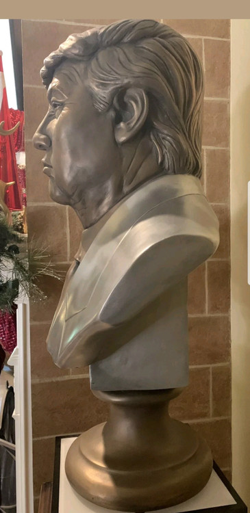 Donald Trump Bust Bronzed Room Scene