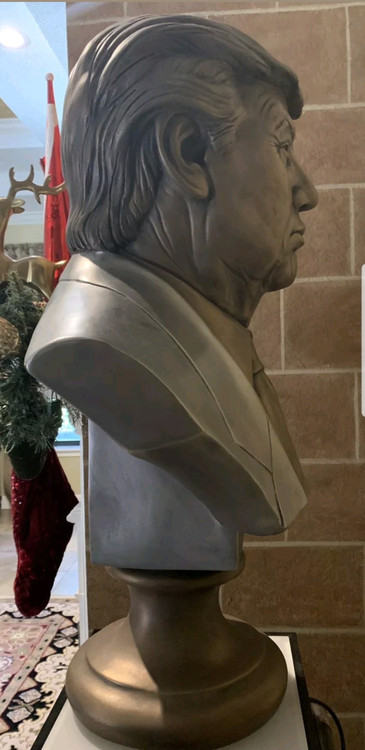Donald Trump Bust Bronzed Close Up Image
