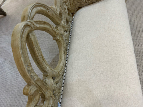 Heavy Carved Bench Close Up Image