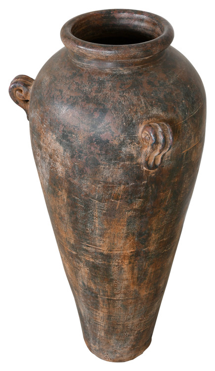 Earthen Tuscan Vessel Garden Vase 42 inches Close Up Image