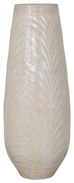 Queen Palm Exterior Decorative Garden Tall Planter Vase 59 inches