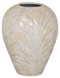 Queen Palm Exterior Decorative Garden Planter Vase 24 inches