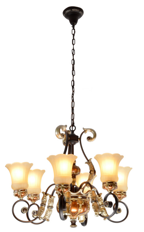 6 Light Dining Room Foyer Hallway Decorative Chandelier Hanging Fixture 27.5"DIA