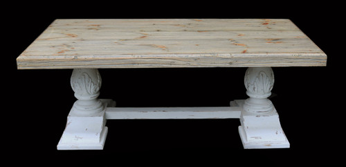 Farmhouse Country Coastal White Coffee Cocktail Table