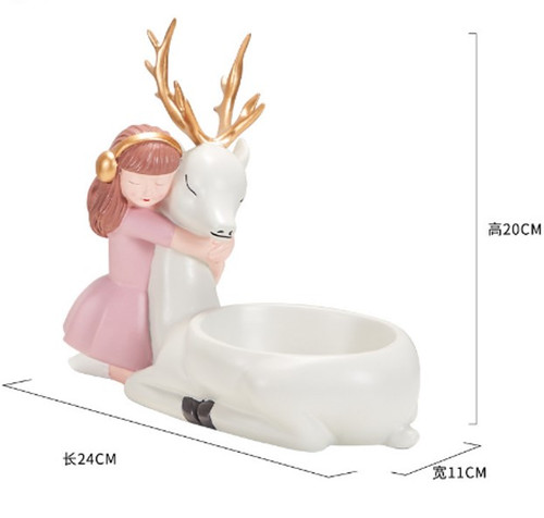 Girl with Deer Candy Dish