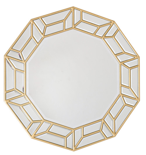 30 Inch Round Deco Accent Mirror