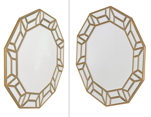 30 Inch Round Deco Accent Mirror Close Up Image