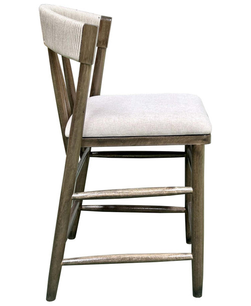 Alto Back Counter Stool Brown Close Up Image