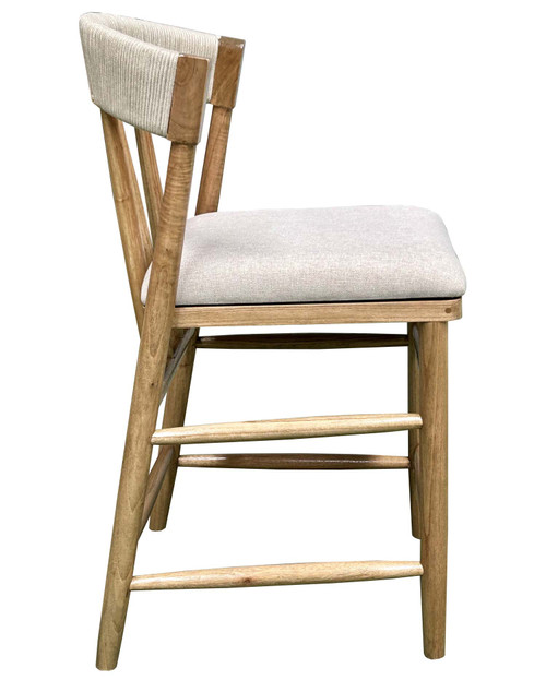 Alto Back Counter Stool Natural Close Up Image