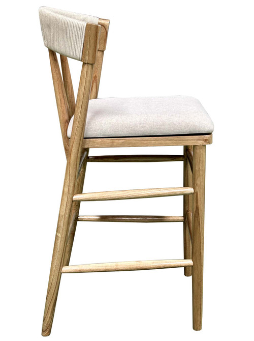 Alto Back Barstool Natural Close Up Image