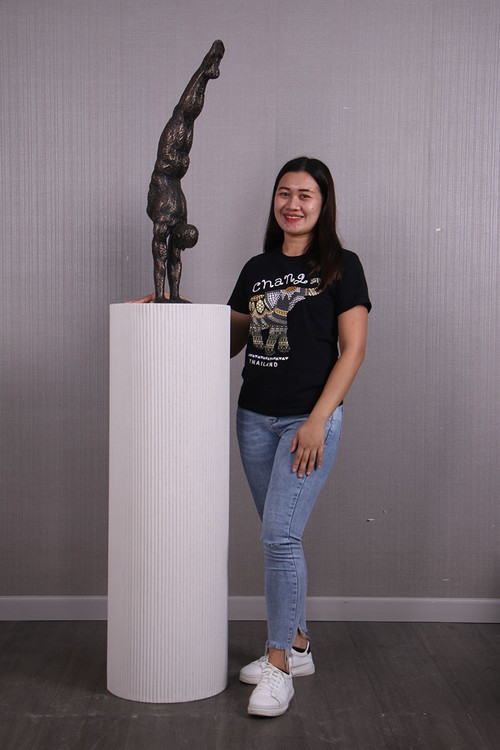 Handstand Sculpture on Pedestal