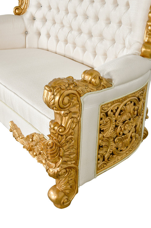 Palatial Grand Carved Loveseat Gold