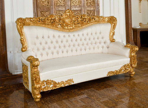 Palatial Grand Carved Sofa Gold