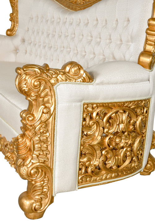 Palatial Grand Carved Sofa Gold