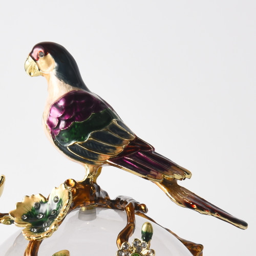 Crystal Songbird Figurine on Blooming Branch