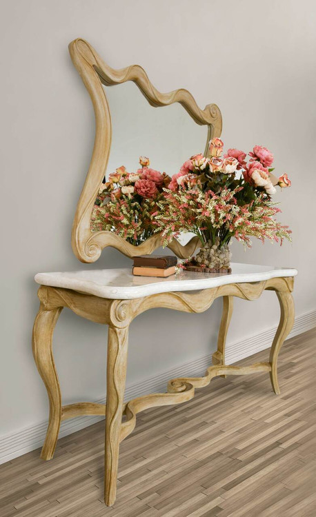 Beachstone Ribon Console Table and Mirror