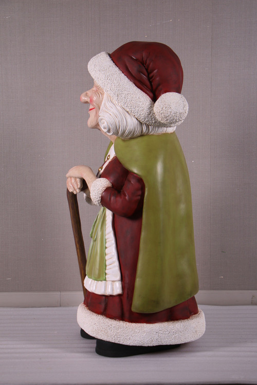 Vintage Mrs Santa Claus with  Cane