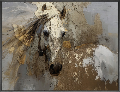 Gold and White Horse Giclee