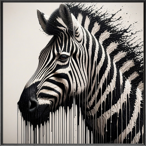 Black and White Zebra Giclee