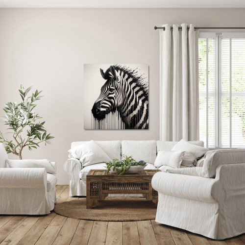 Black and White Zebra Giclee