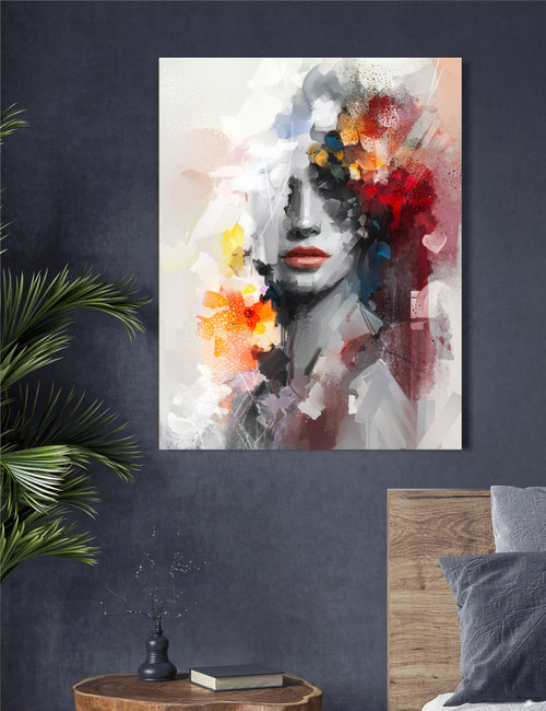 Abstract Flower Face Giclee