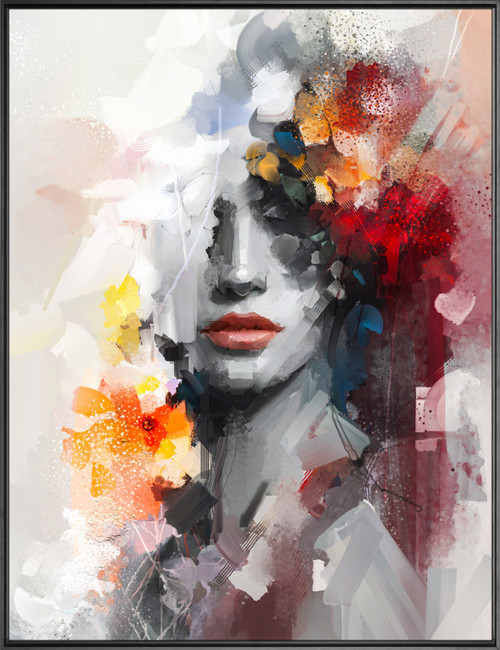 Abstract Flower Face Giclee