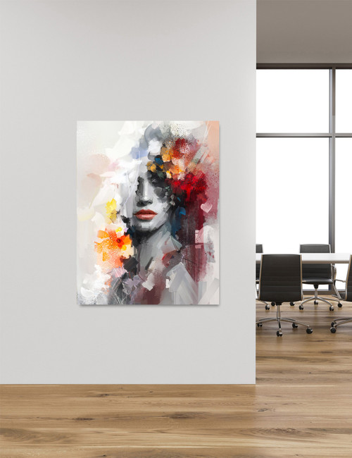 Abstract Flower Face Giclee