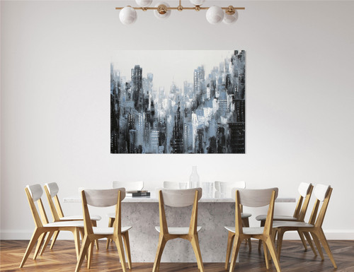 Black and White Cityscape Giclee