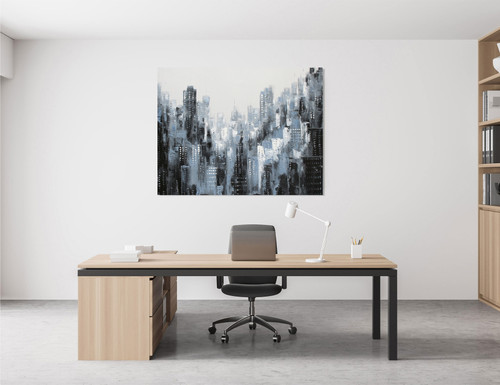Black and White Cityscape Giclee