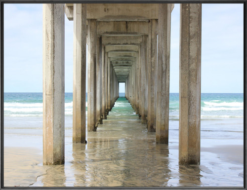Beach Pier Scene Giclee