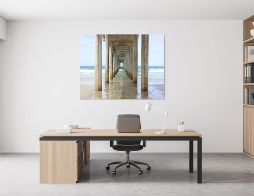 Beach Pier Scene Giclee
