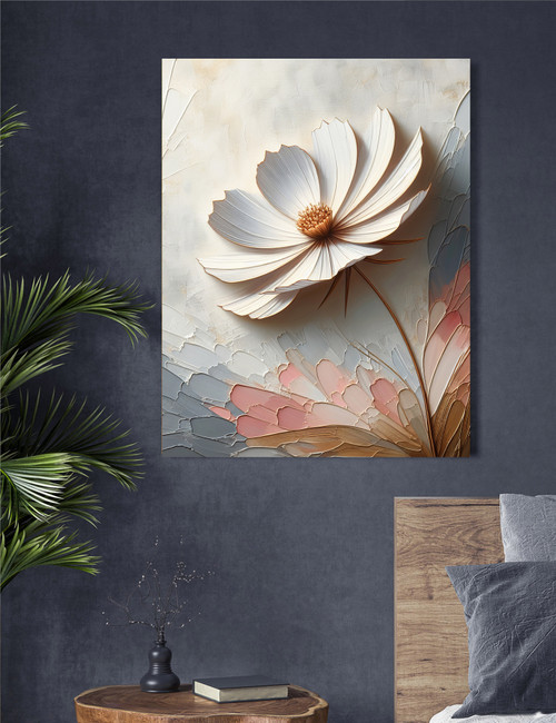 White Open Flower Giclee
