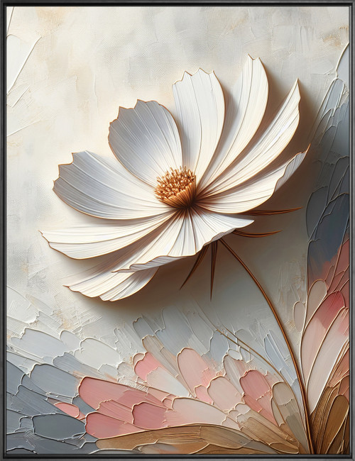 White Open Flower Giclee