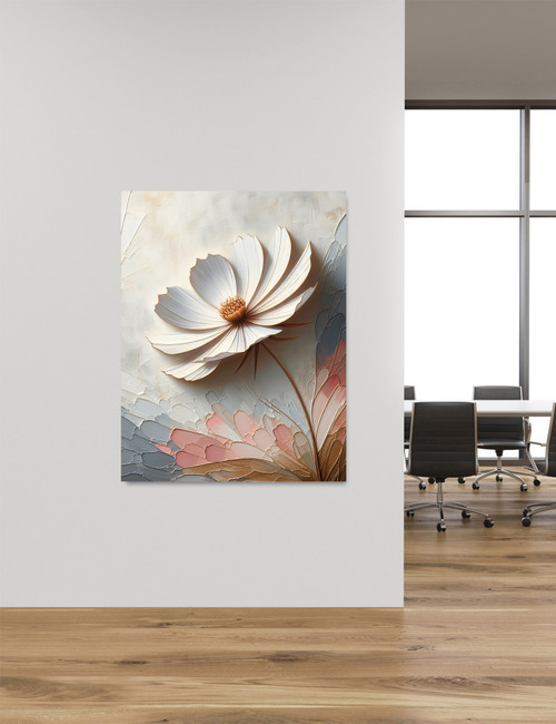 White Open Flower Giclee