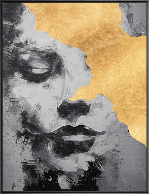 The Matrix Face Gold Leaf Giclee