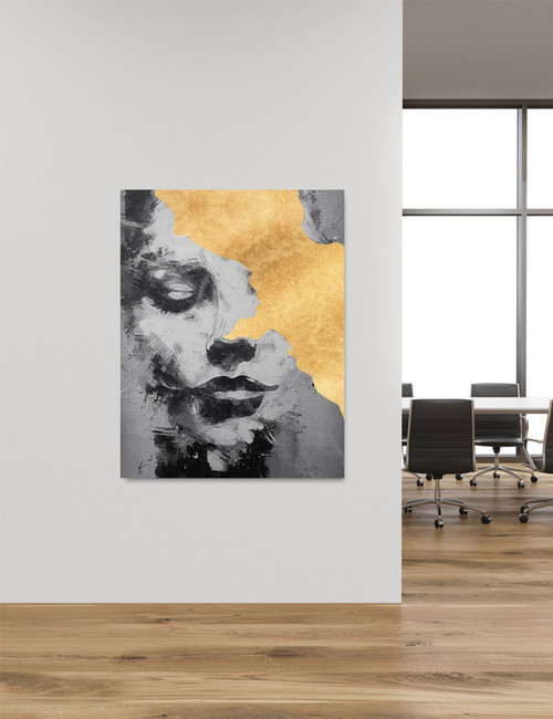The Matrix Face Gold Leaf Giclee