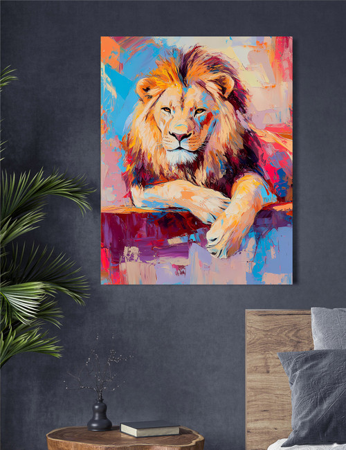 Colorful Lion Giclee